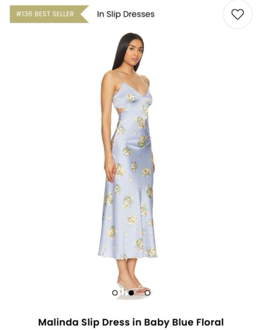 Malinda Slip Dress In Baby Blue Floral - Image 2