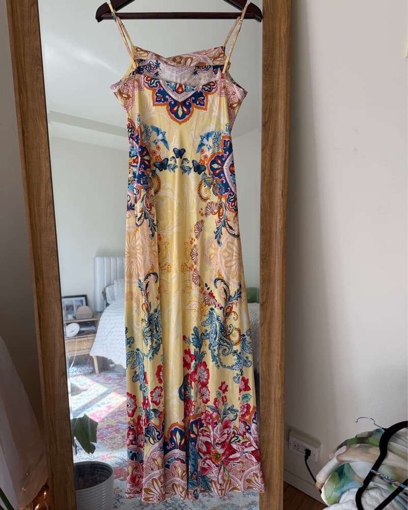 Yellow Slip Dress - Image 3
