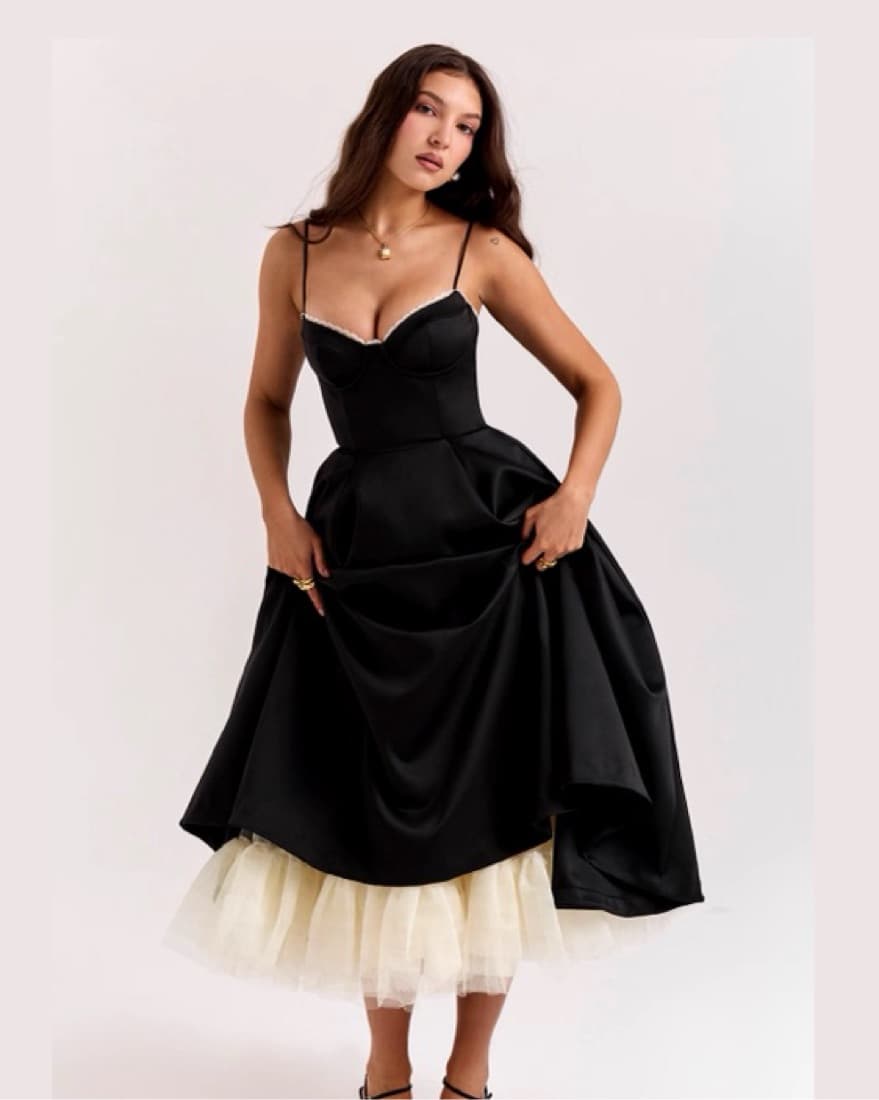 House Of CB Black Midi Dress - Image 1