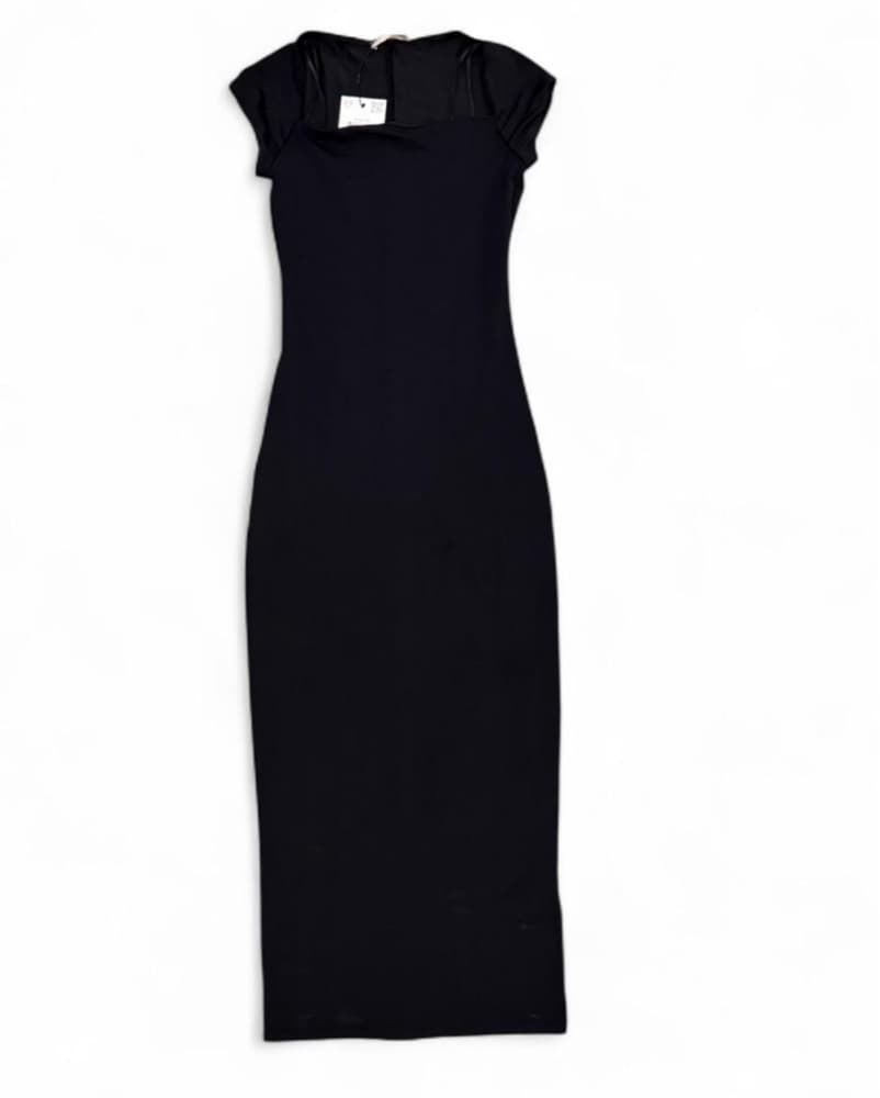 Elegant Black Midi Dress - Image 1