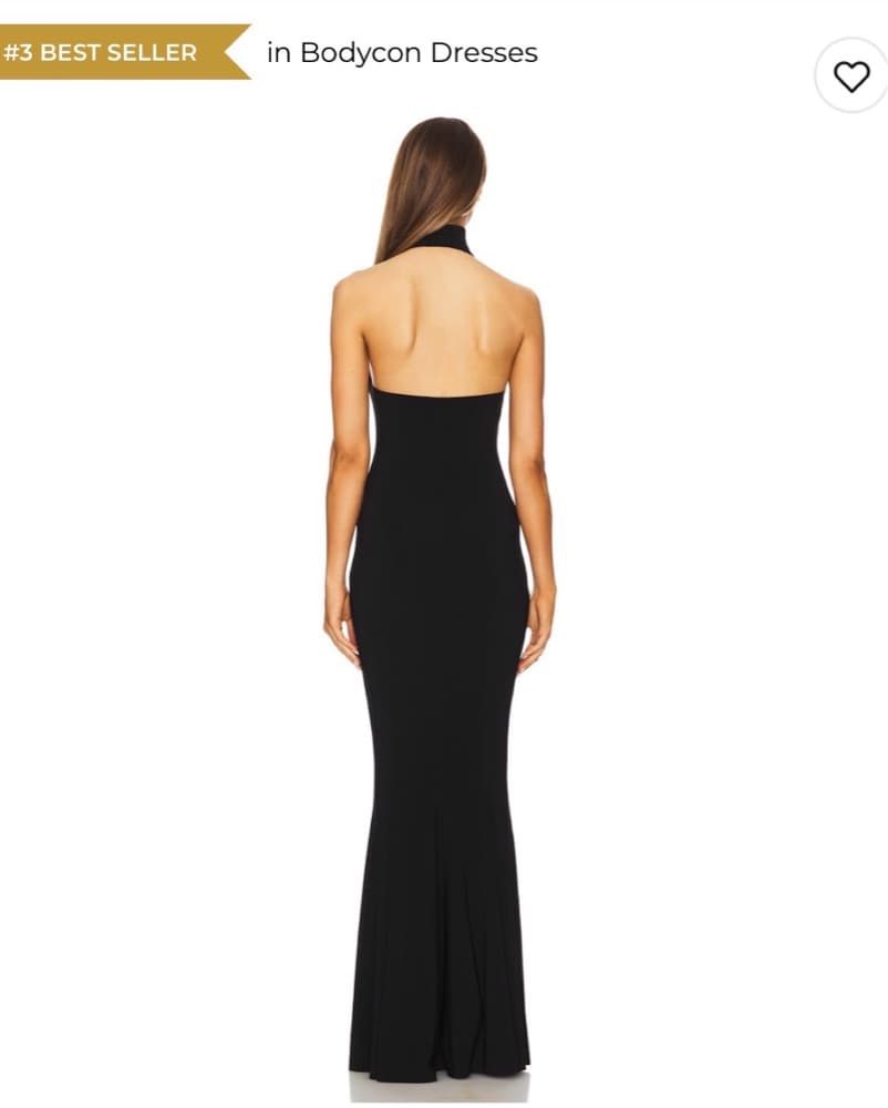 Norma Kamali Halter Fishtail Gown - Image 2