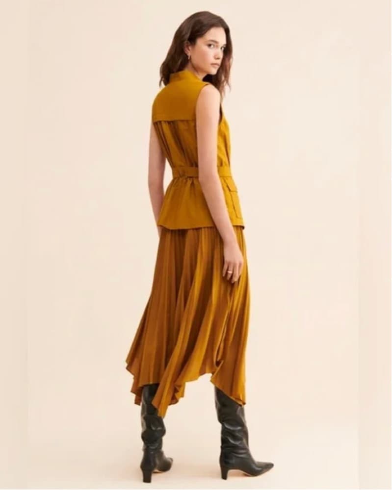 Anthropologie Midi Pleated Dress - Image 4