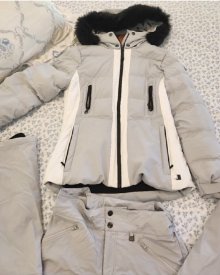 Nils Ski Jacket Grey/White - Image 1