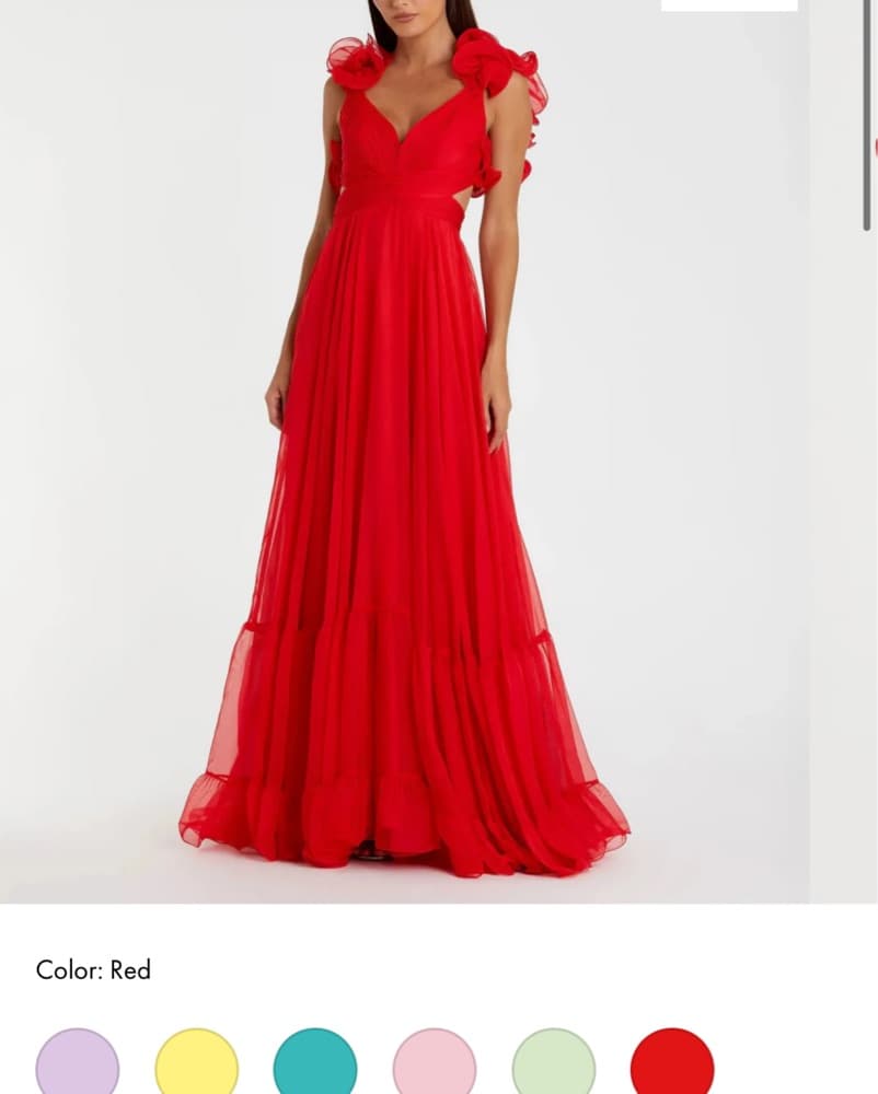 Red Mac Duggal Gown - Image 1