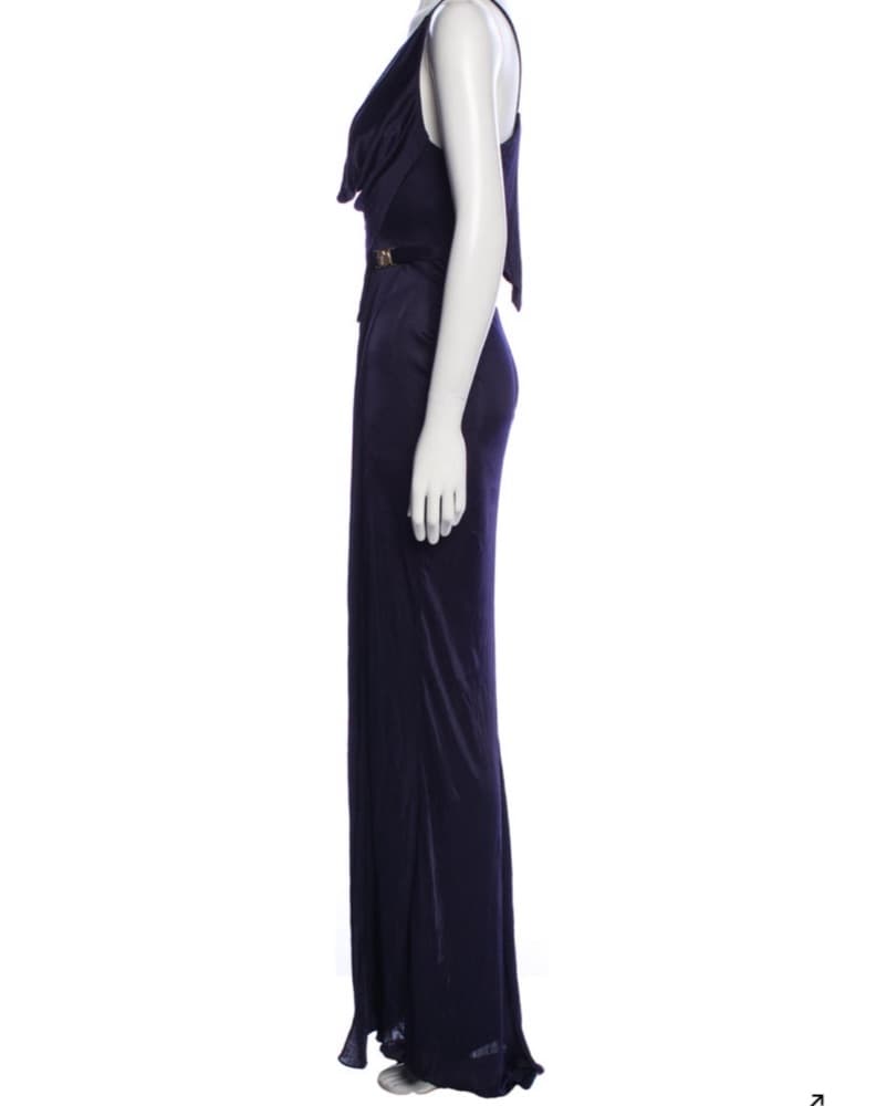 Versace Cowl Neck Jersey Gown - Image 2