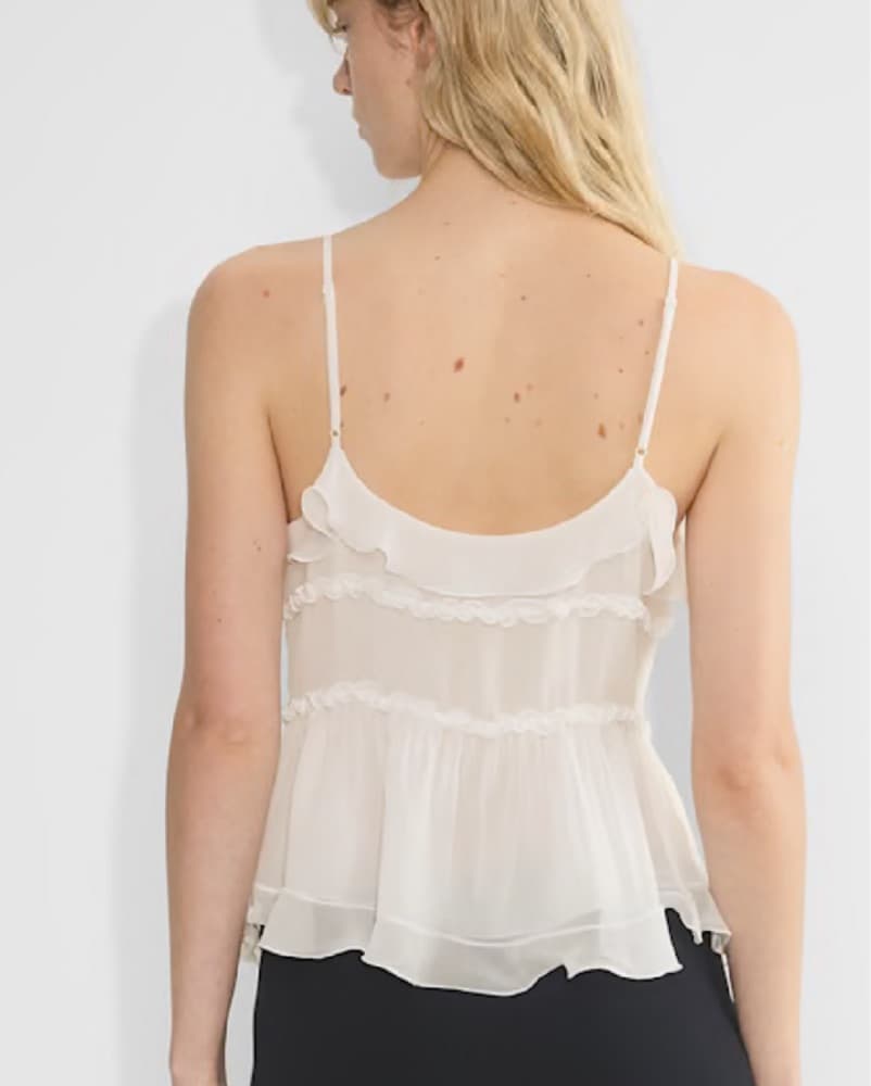 Aritzia Wilfred Sheer Ruffled Cami - Image 2