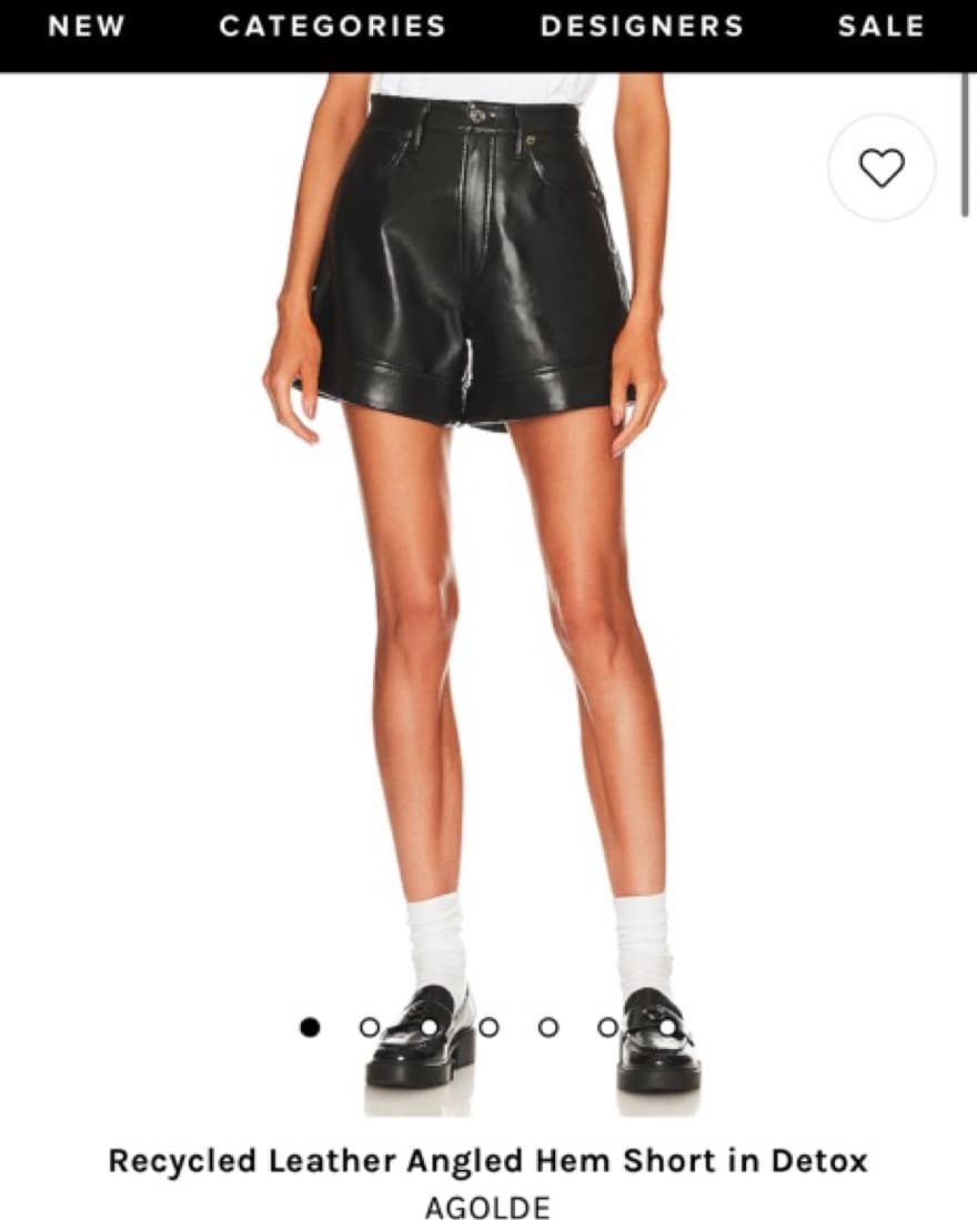 Agolde Leather Shorts - Image 1