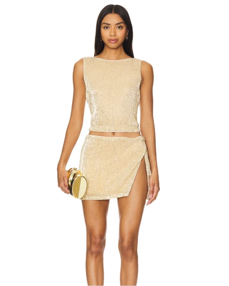 Mini Gold Skirt  - Image 1