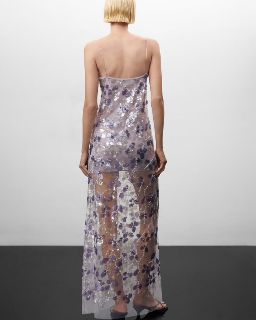 Sequin Embroidered Dress - Image 3
