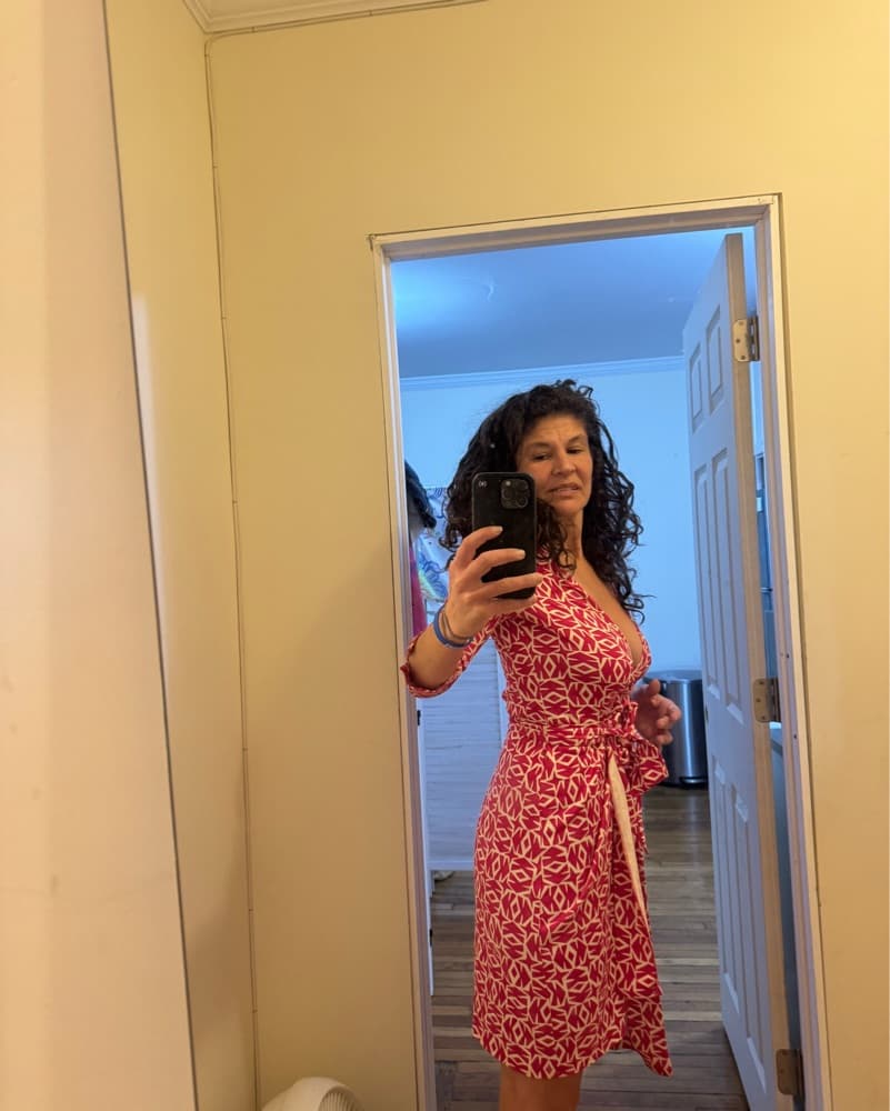 DVF Pink Wrap Dress  - Image 2