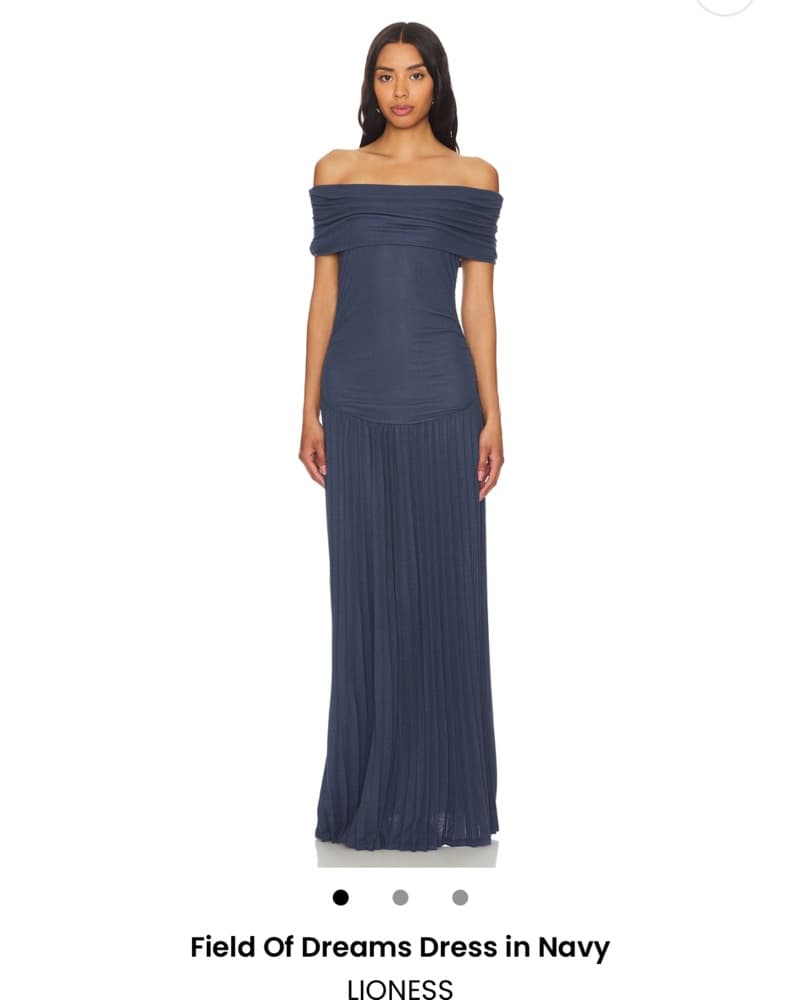 Field Of Dreams Dress In Navy - Image 1