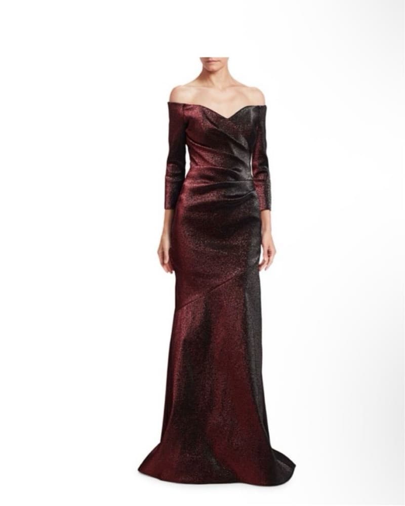 Ravishing Burgundy Gown - Image 1