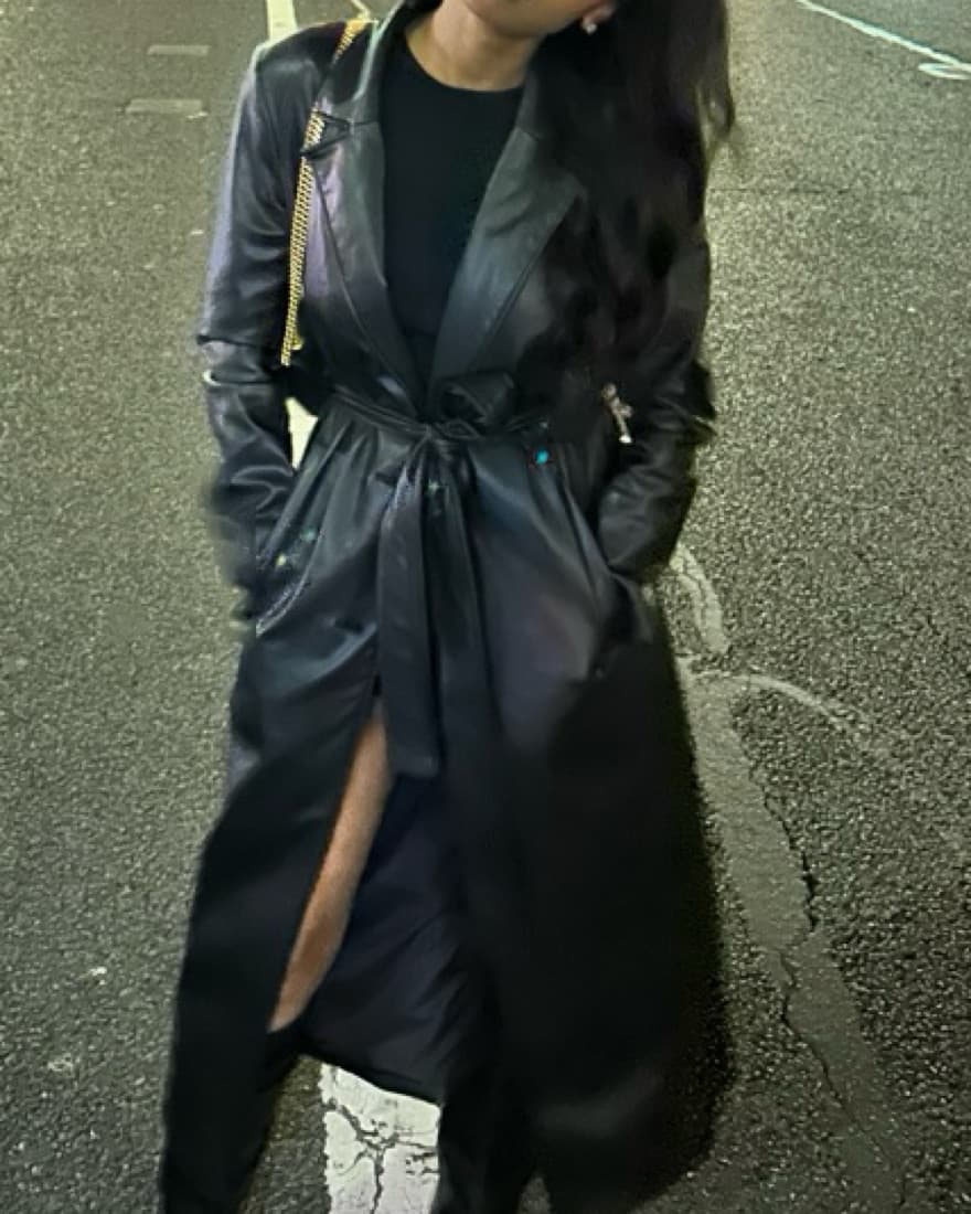 Leather Trench Style Jacket  - Image 2