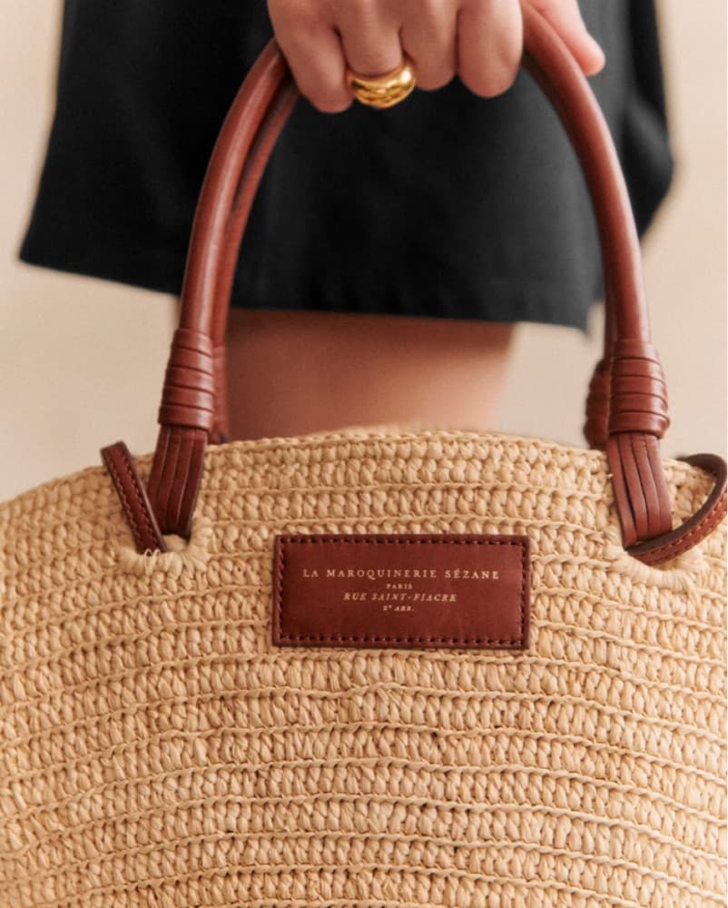 Sezane Raffia Basket Bag - Image 2
