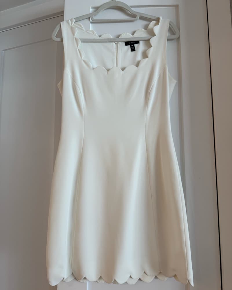 White Scallop Dress - Image 3