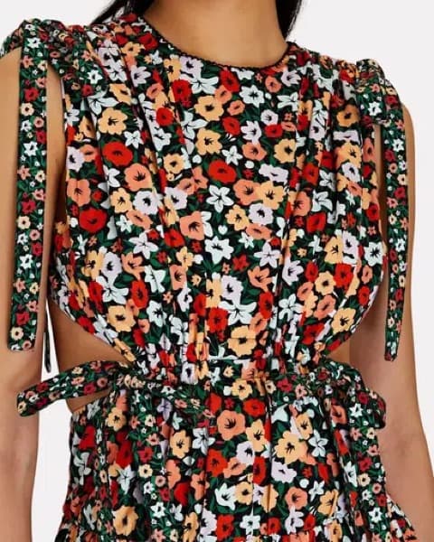 Agua Bendita Vibrant Floral Midi Dress - Image 3
