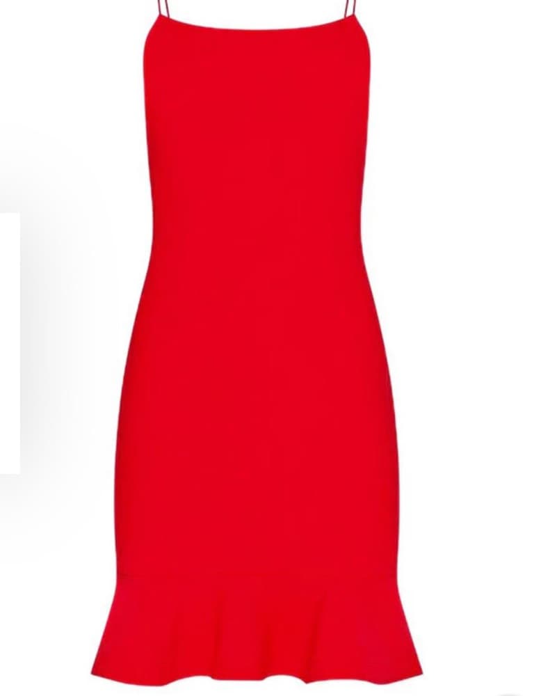 House Of CB - Red Ruffle Midi Dress - Image 5