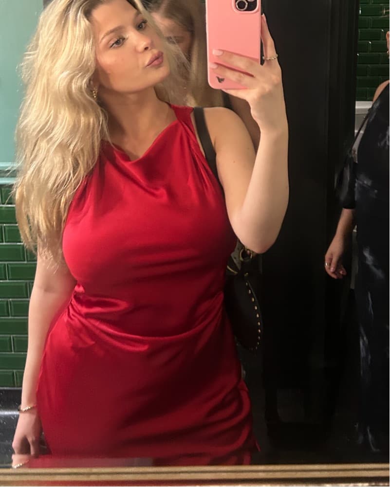 Red Zara Satin Dress - Image 4