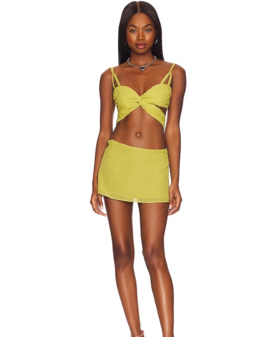 Green Danielle Guizio Skirt - Image 1