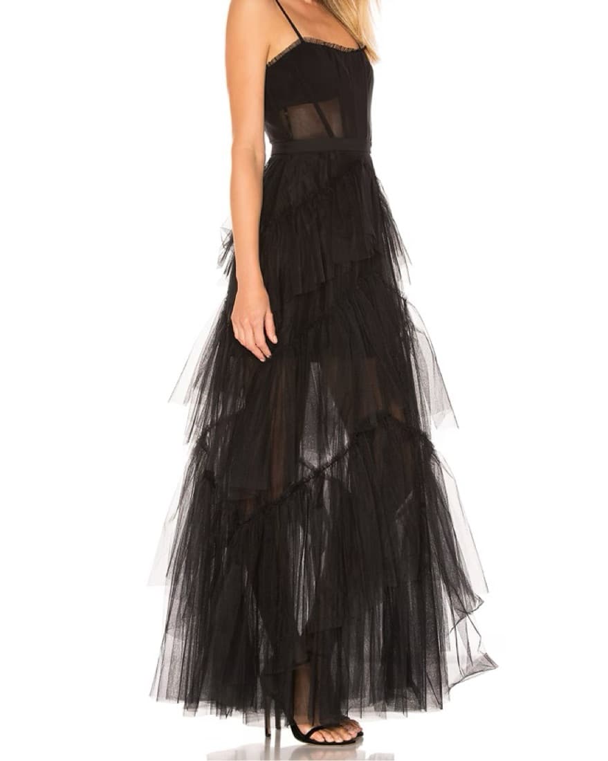 BCBGMAXAZRIA Oly Ruffle Tulle Gown - Image 2