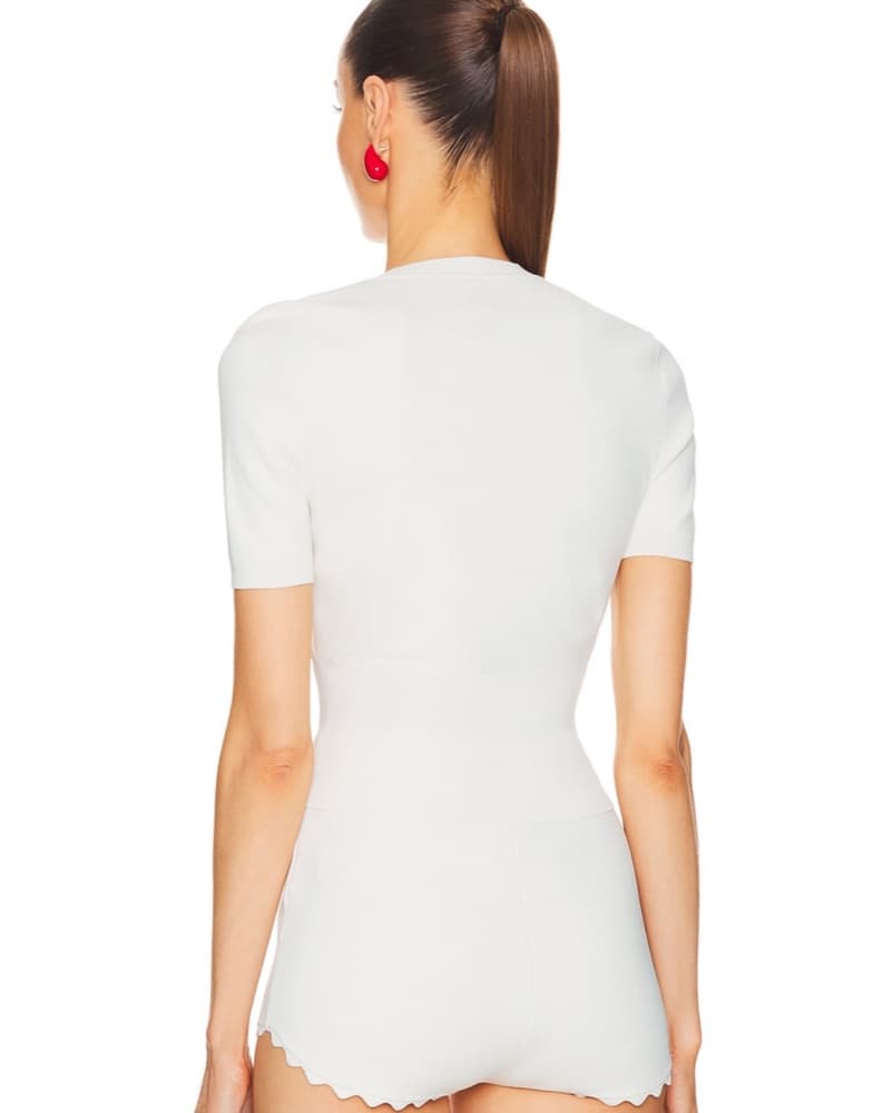 Helsa Elvira Cardigan Top Cream - Image 3