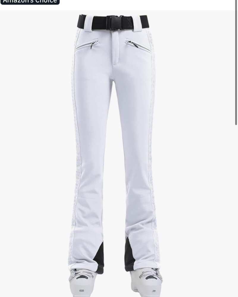 GSOU White Ski Pants XS - Image 1
