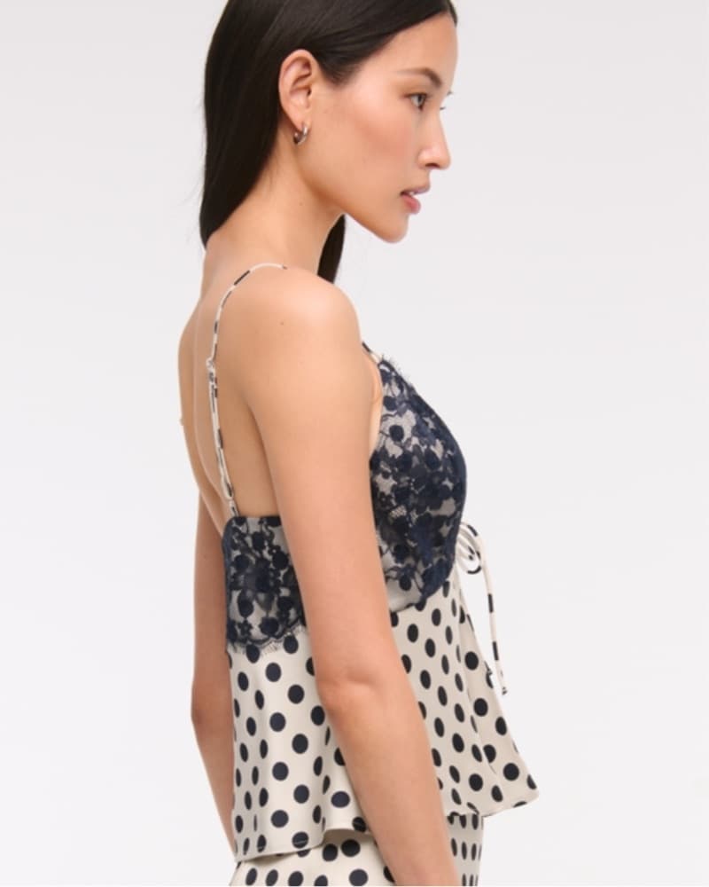 Polka Dot Lace Trim Cami - Image 5