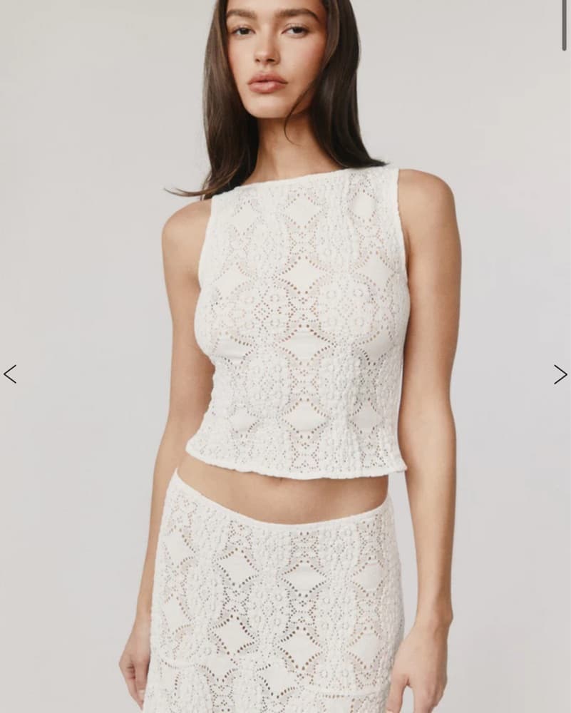 Maeve White Embroidered Set - Image 4