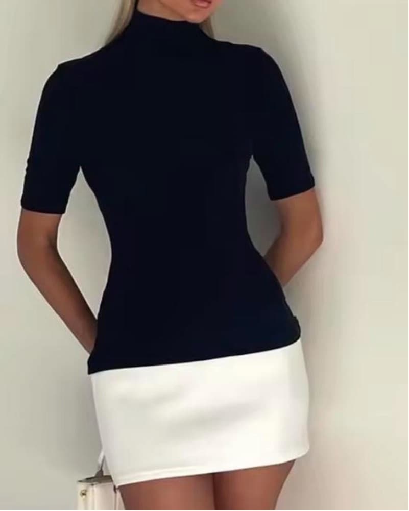 fenity colorblock mini dress - Image 1