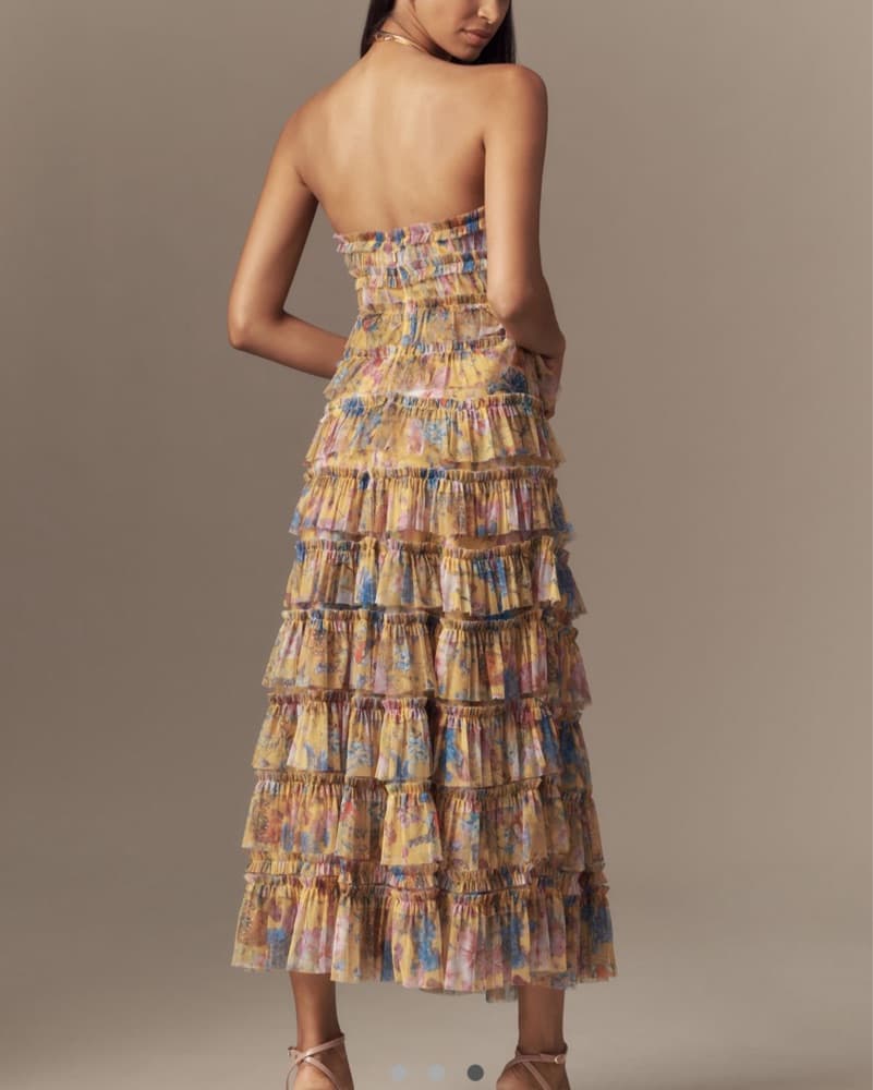 Mac Duggal Strapless Tiered Ruffled Dre' - Image 3