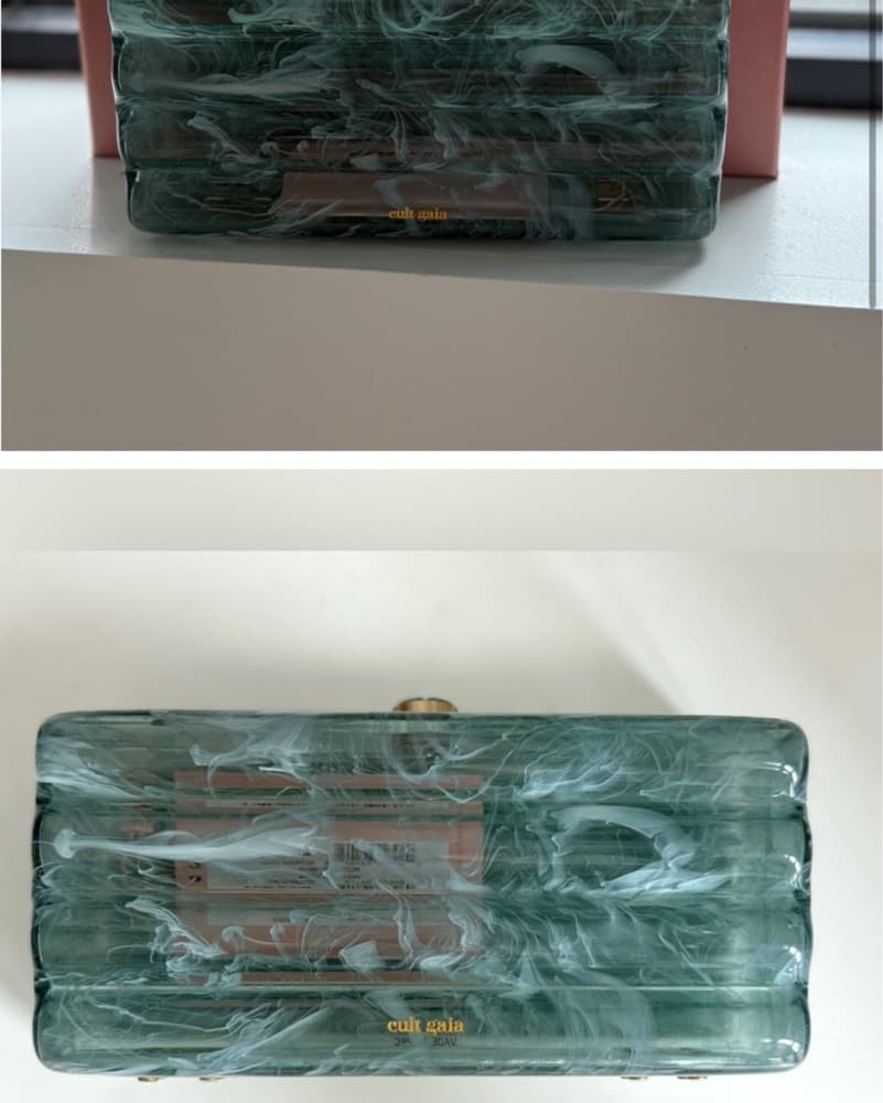 Cult Gaia Enid Acylic Clutch - Blue - Image 3