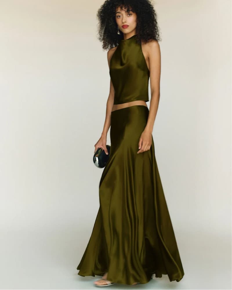 Reformation 2 Piece Silk Set - Image 2