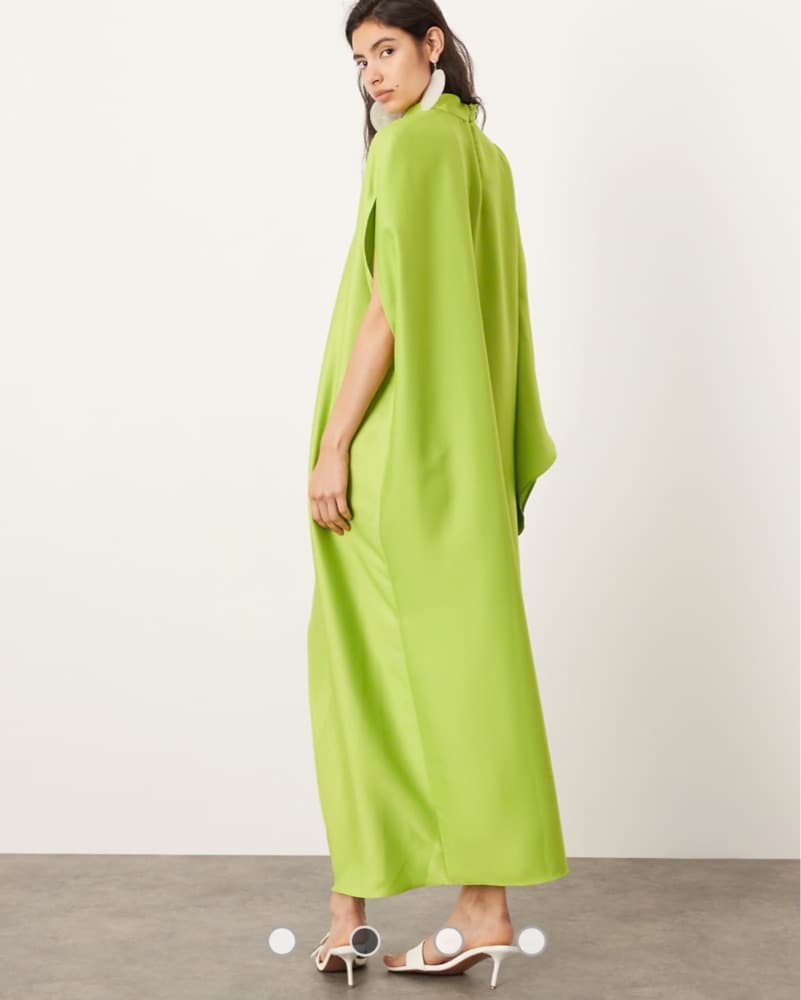 Asos High Neck Cape Asymmetrical Dress - Image 2