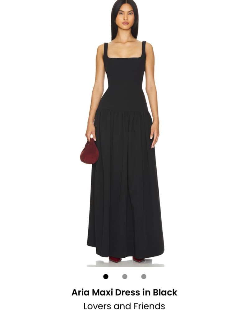 Elegant Aria Maxi Dress in Black - Image 2