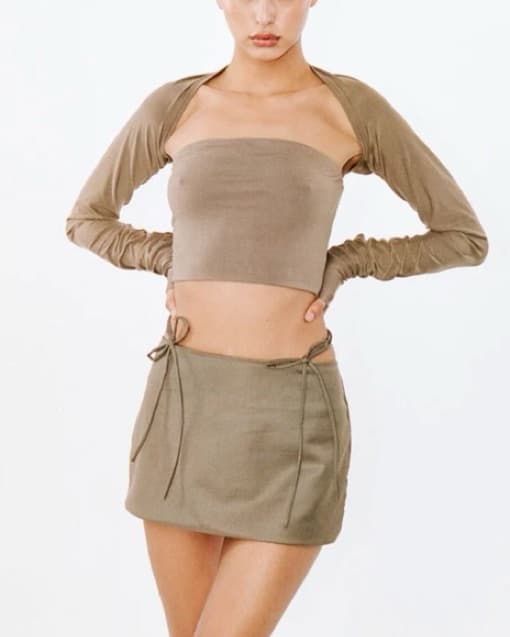 With Jean Mini Skirt - Image 1