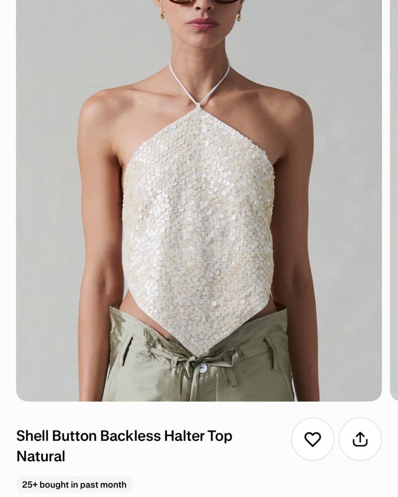 Chan Luu Shimmering Shell Halter Top - Image 1