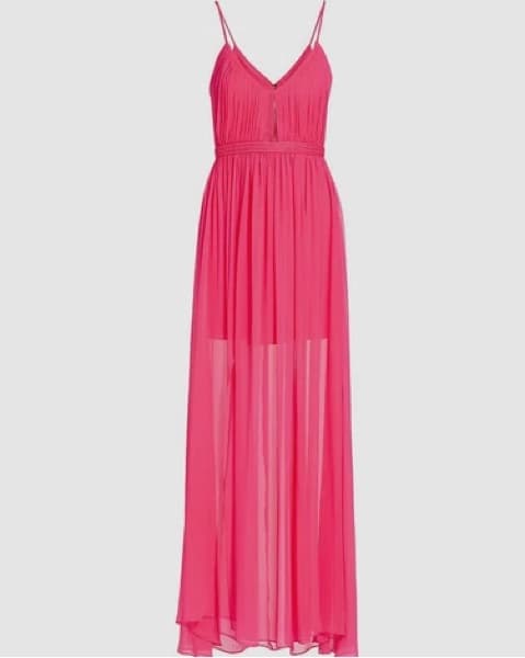 Alice & Olivia Pink Silk Tamar Cutout  - Image 4