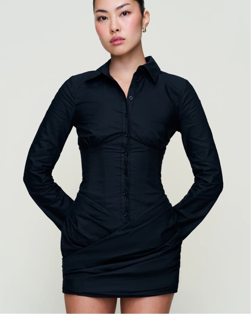 Guizio Mynette Corset Shirt Dress - Image 1