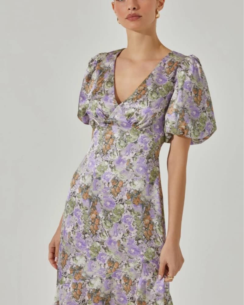 ASTR The Label Floral Puff Sleeve Dress - Image 2