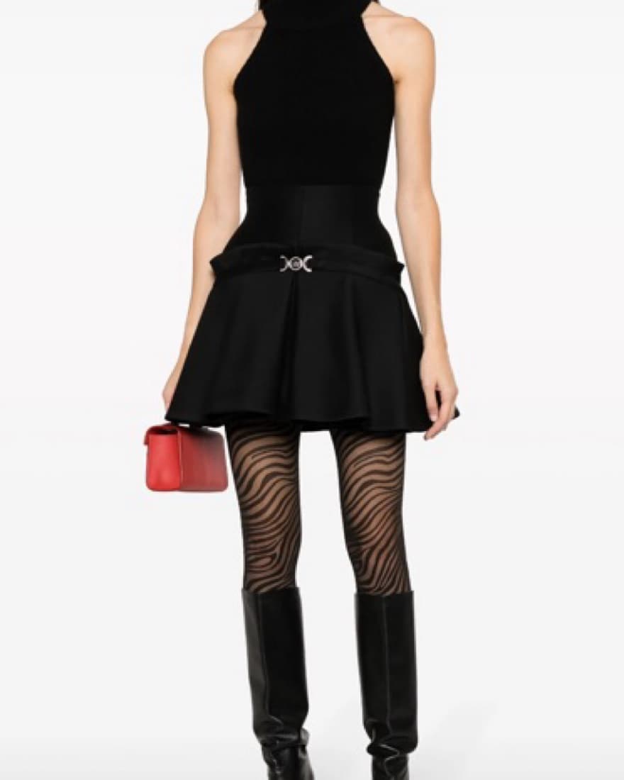 Versace 95’ Box Pleat Mini Skirt  - Image 2