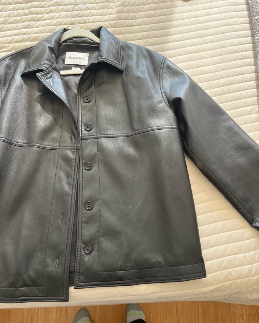 Black Aritzia Leather Jacket - Image 2