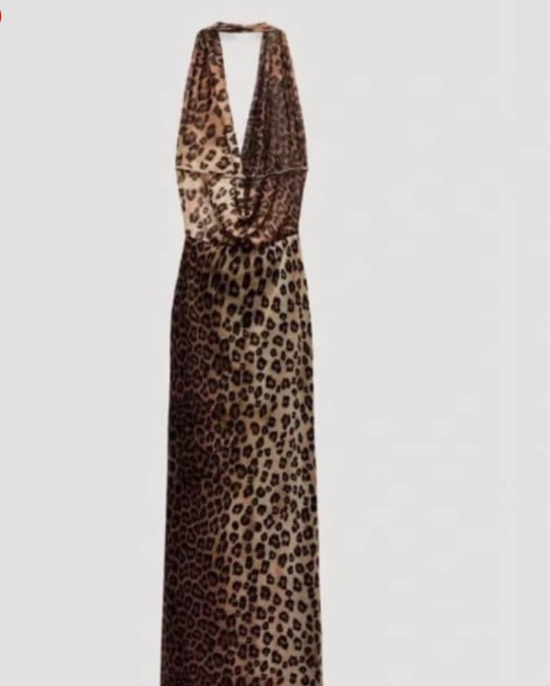 Luxurious Leopard Midi Dress - Image 2