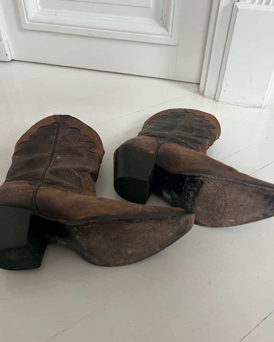 Brown Goat Leather Cowgirl Boots - Image 3