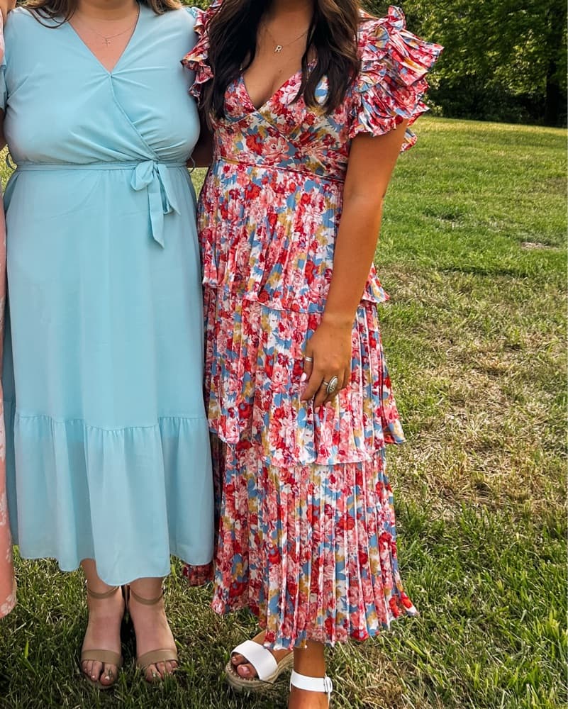 Multi-Color Tiered Ruffle Dress  - Image 1