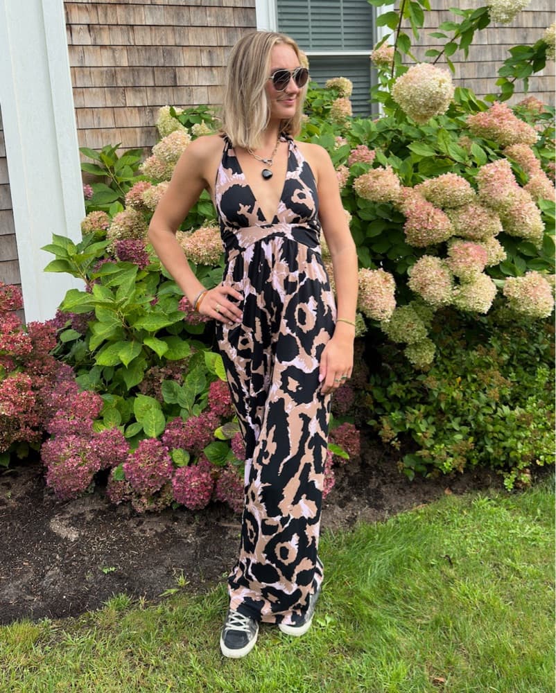 Black Printed Pantsuit - Image 1