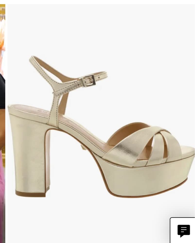 Schutz Elegant Platform Heels Gold  - Image 2