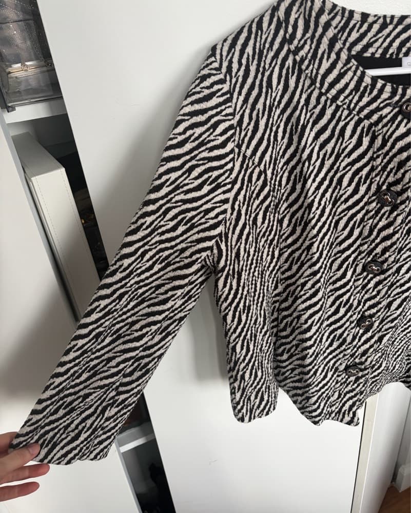 Zebra Button Down Sweater - Image 5