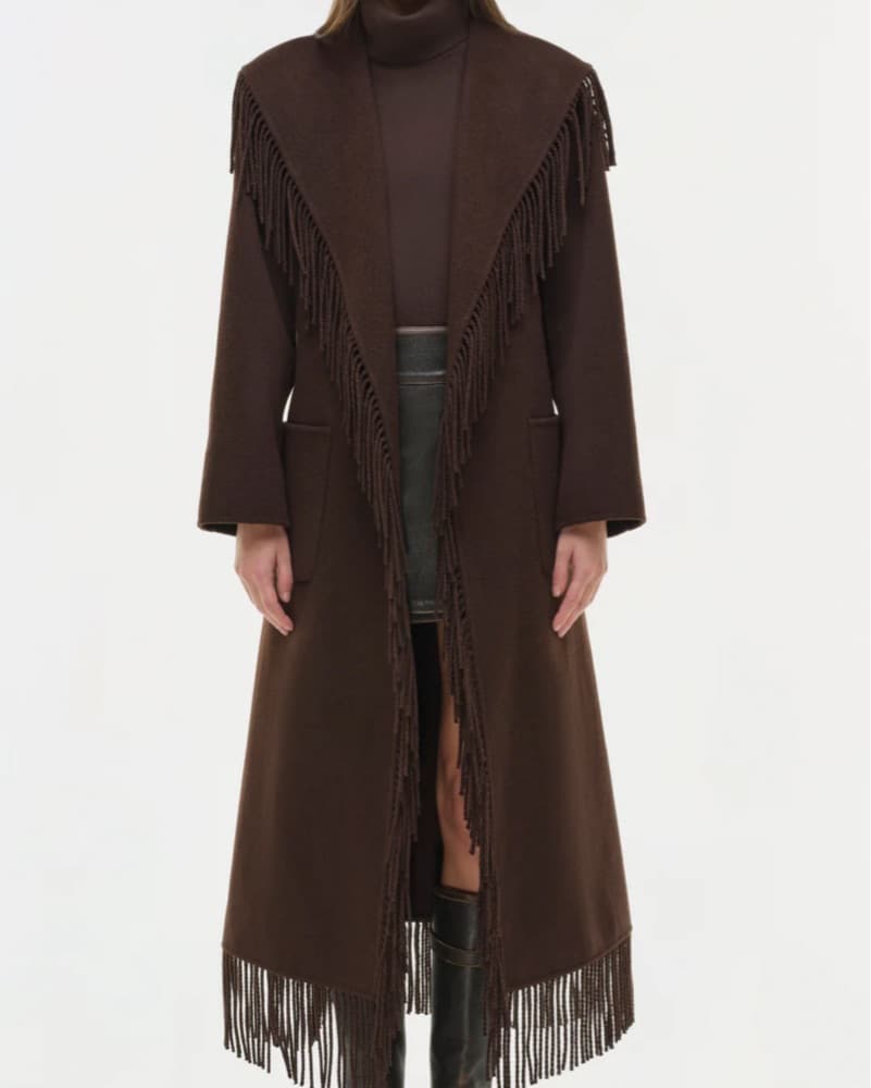 Simkhai Carried Fringed Line Coat  - Image 3