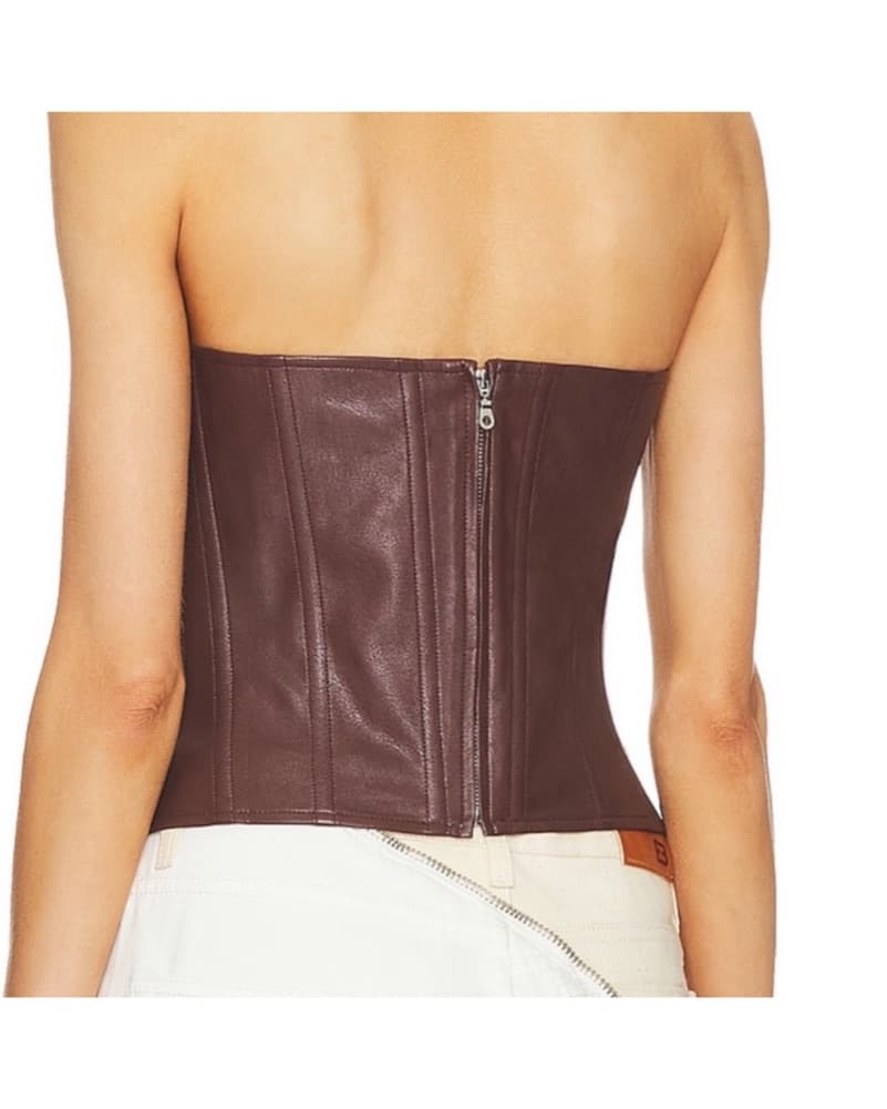 Miaou Leather Corset Top - Image 3