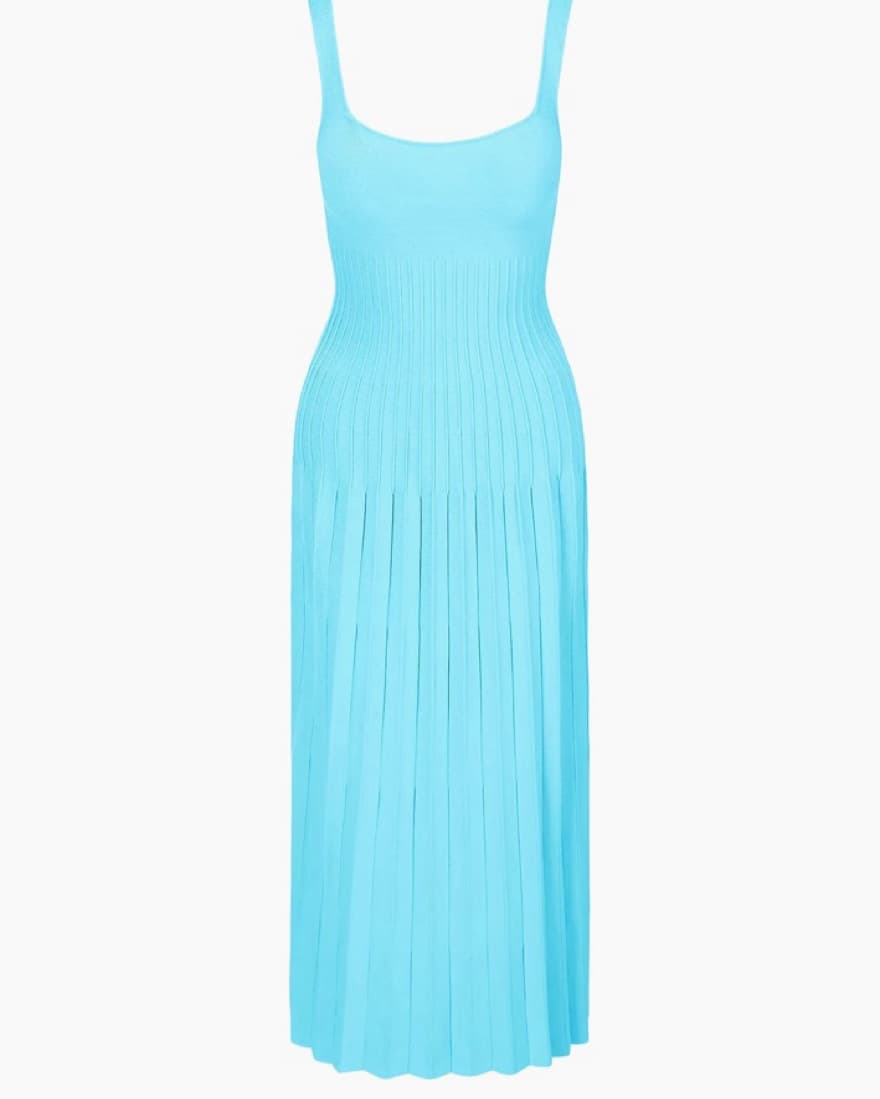 Staud Ellison Pleated Midi-Dress   - Image 2